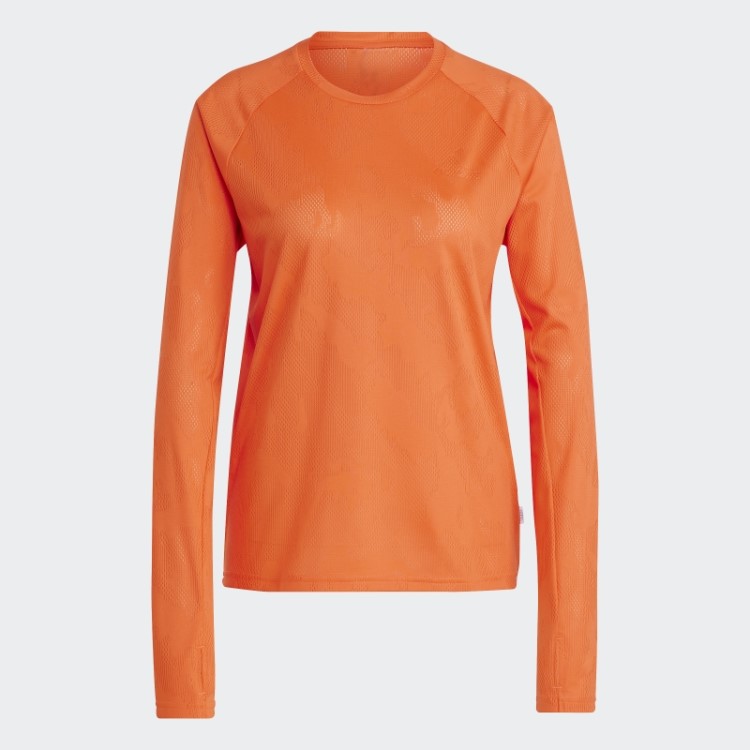 Feito Para Ser Refeito Camiseta Manga Longa Laranja Adidas
