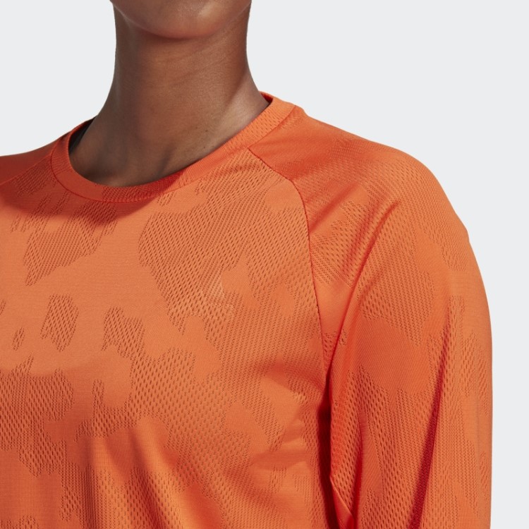 Feito Para Ser Refeito Camiseta Manga Longa Laranja Adidas