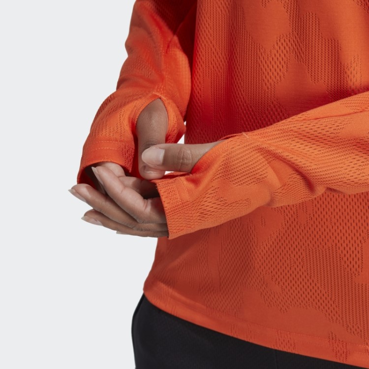 Feito Para Ser Refeito Camiseta Manga Longa Laranja Adidas