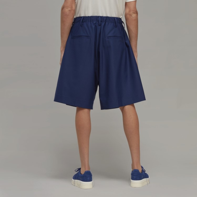 Short De Alfaiataria De Lã Refinada Adidas Y-3 3 Listras