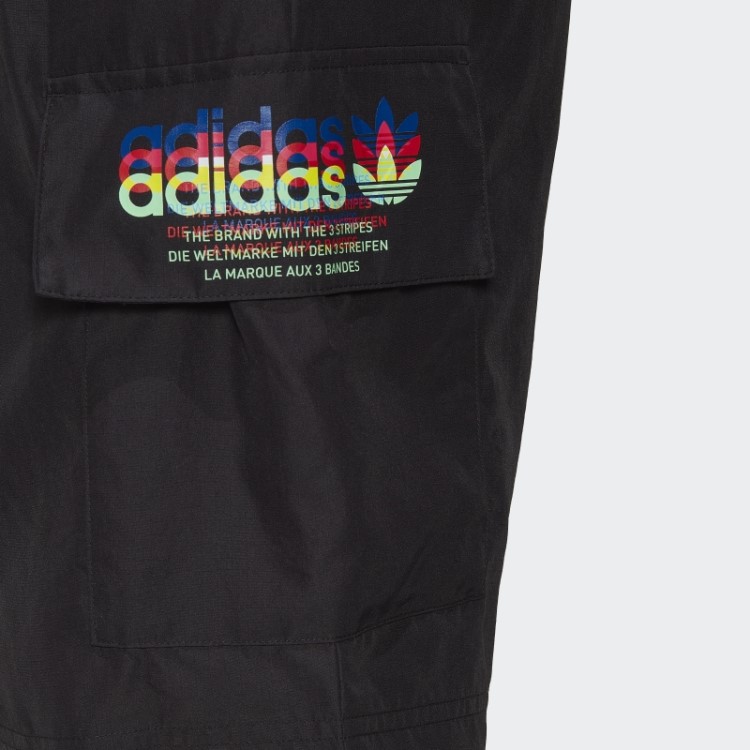 Bermuda Cargo Preta Hiperreal Adidas