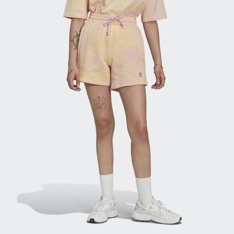 Adidas Shorts Soltos Com Estampa Allover Lilás