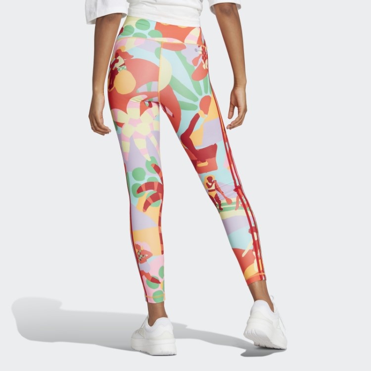 Meia-calça Adidas X Farm Rio 7/8 Real Gold Hot