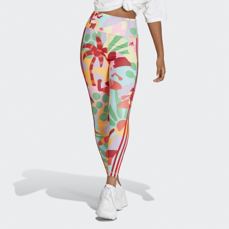 Meia-calça Adidas X Farm Rio 7/8 Real Gold Hot
