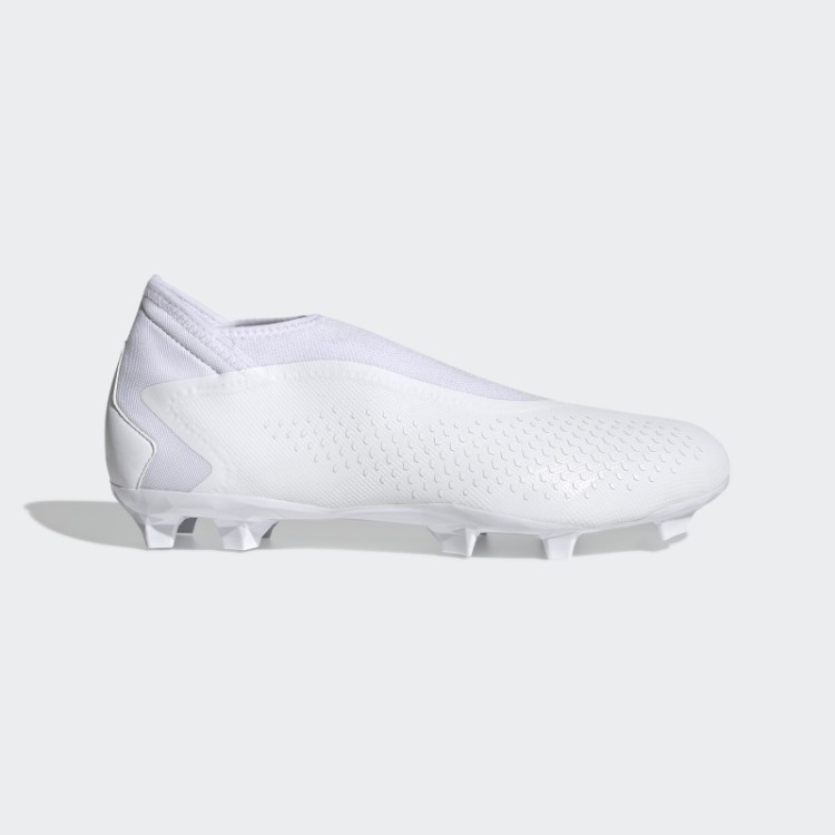 Precisão Do Predador.3 Botas De Chão Firme Sem Cadarço Adidas Branco