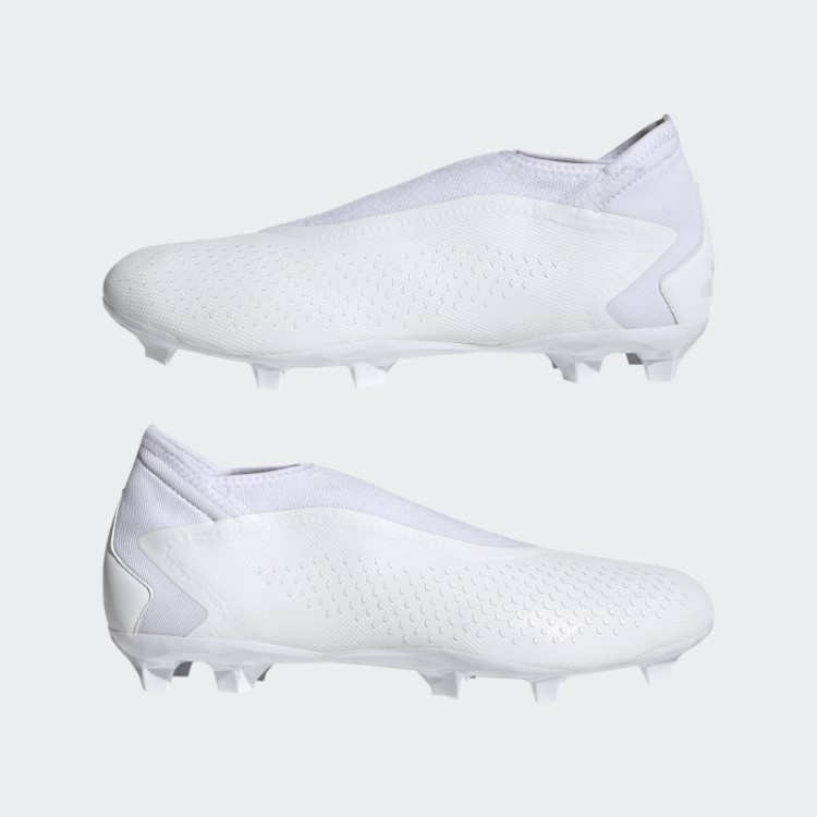 Precisão Do Predador.3 Botas De Chão Firme Sem Cadarço Adidas Branco