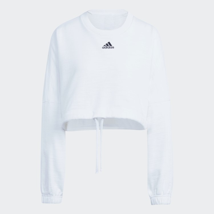 Moletom Adidas Dance Crop Versátil Branco