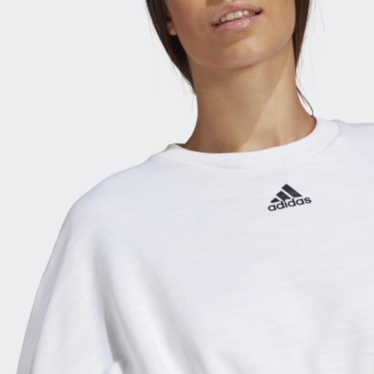 Moletom Adidas Dance Crop Versátil Branco