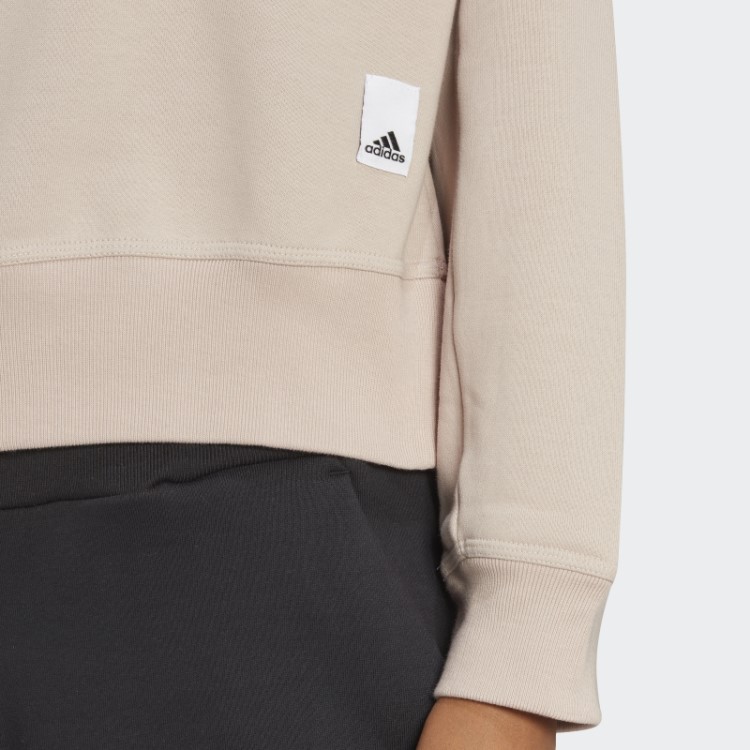 Elegante Moletom De Lã Adidas Lounge Taupe