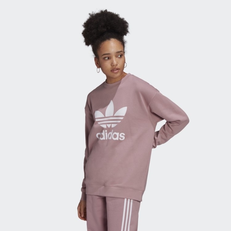Adidas Moletom Malva Trefoil Crew
