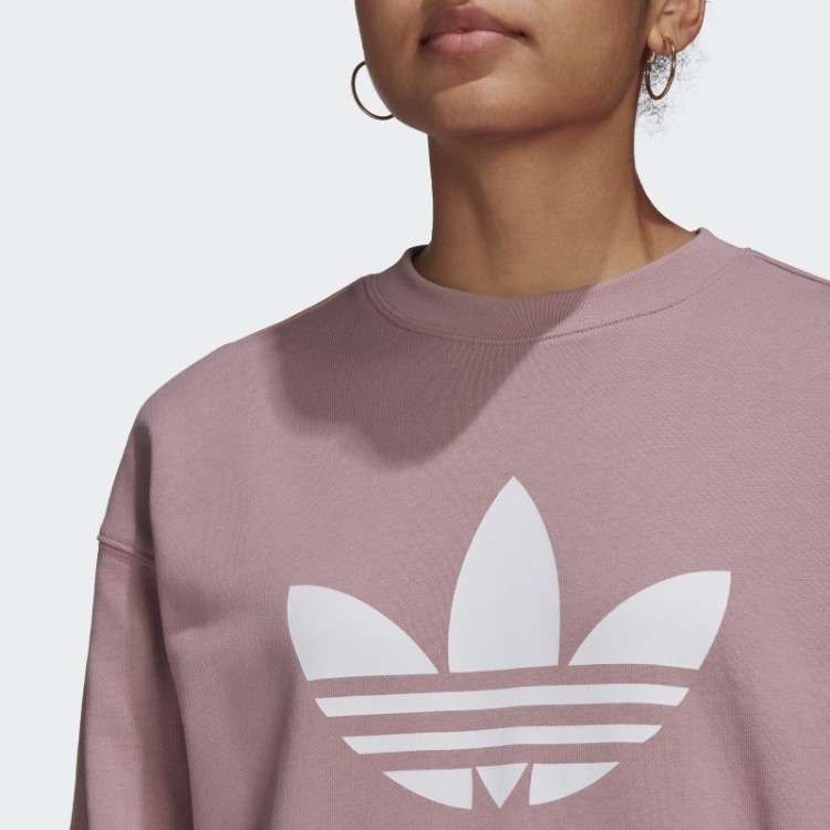 Adidas Moletom Malva Trefoil Crew