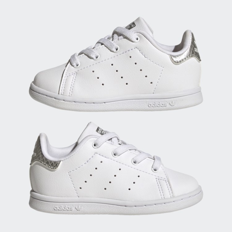Sapatos Adidas Stan Smith Prateados Da Moda