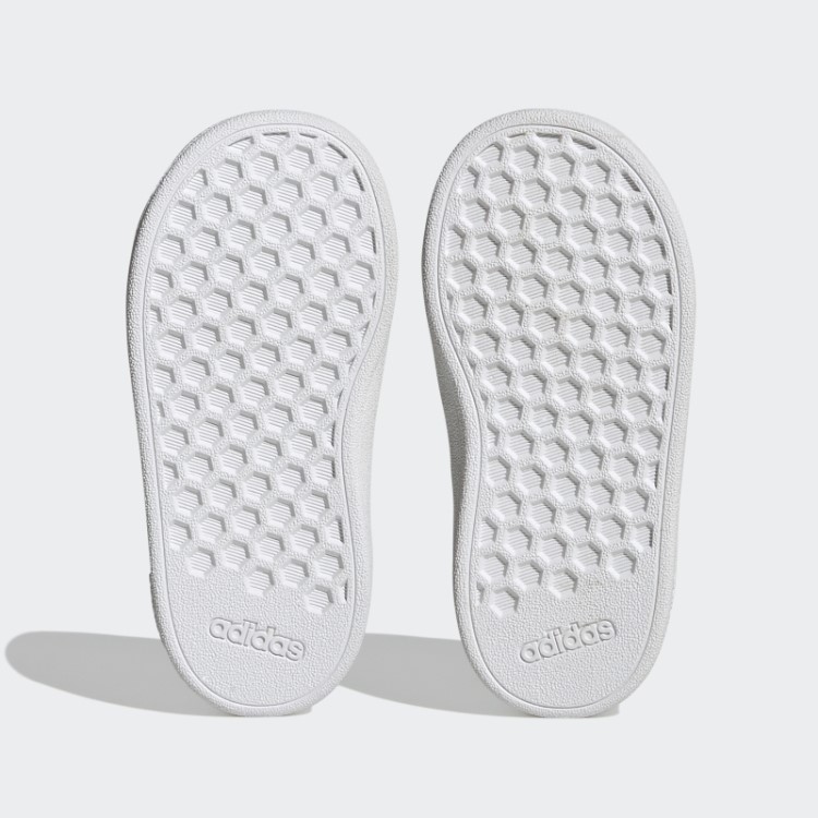 Adidas Grand Court Estilo De Vida Sustentável Sapatos De Velcro Brancos