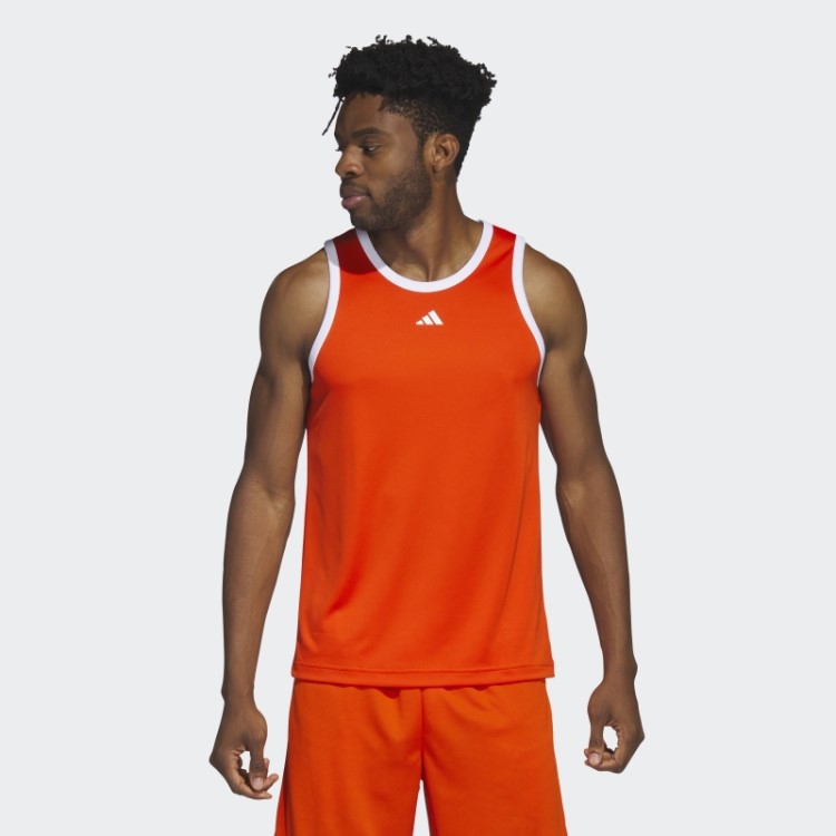 Regata Adidas Legends Basquete Com As Três Listras Fashion Laranja