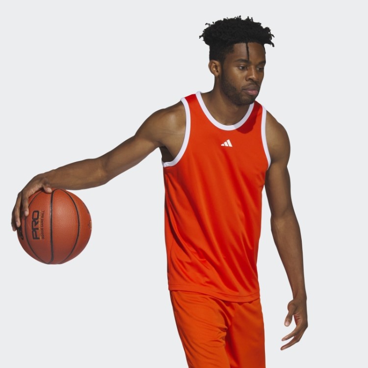Regata Adidas Legends Basquete Com As Três Listras Fashion Laranja