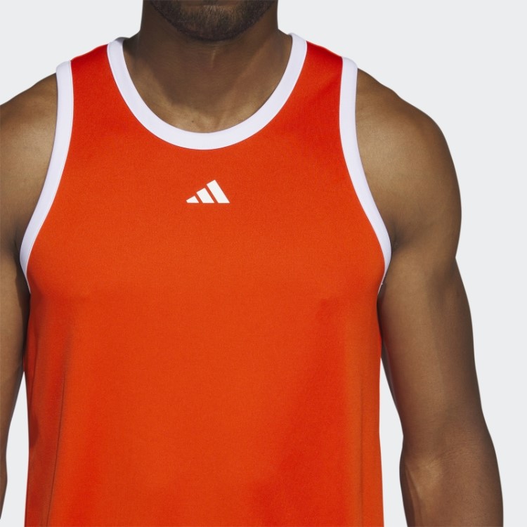 Regata Adidas Legends Basquete Com As Três Listras Fashion Laranja