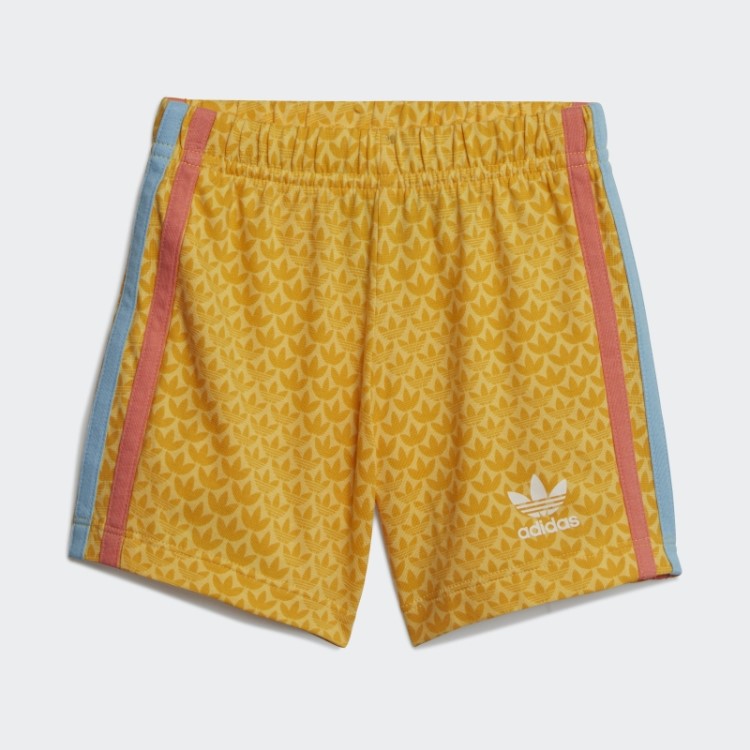 Conjunto Branco De Shorts E Camiseta Com Estampa Gráfica Adidas