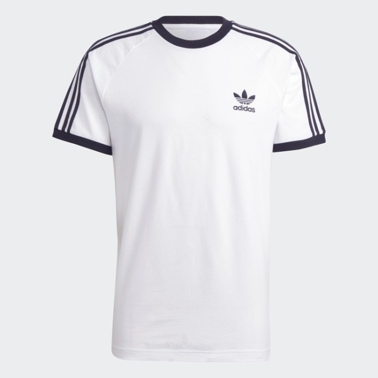 Camiseta Adicolor Classics Com As Três Listras Branca Adidas