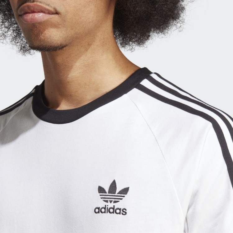 Camiseta Adicolor Classics Com As Três Listras Branca Adidas