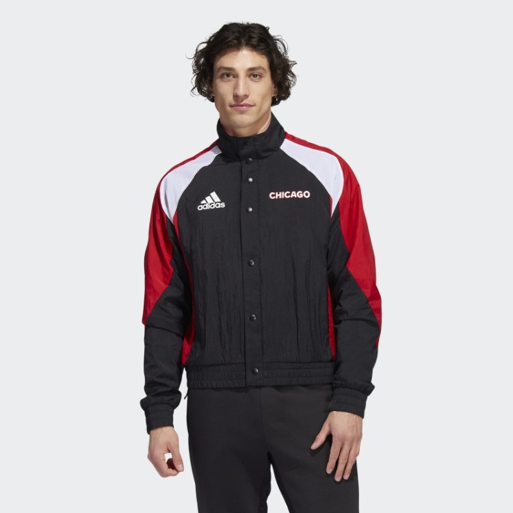 Jaqueta Retrô Preta Blackhawks Adidas
