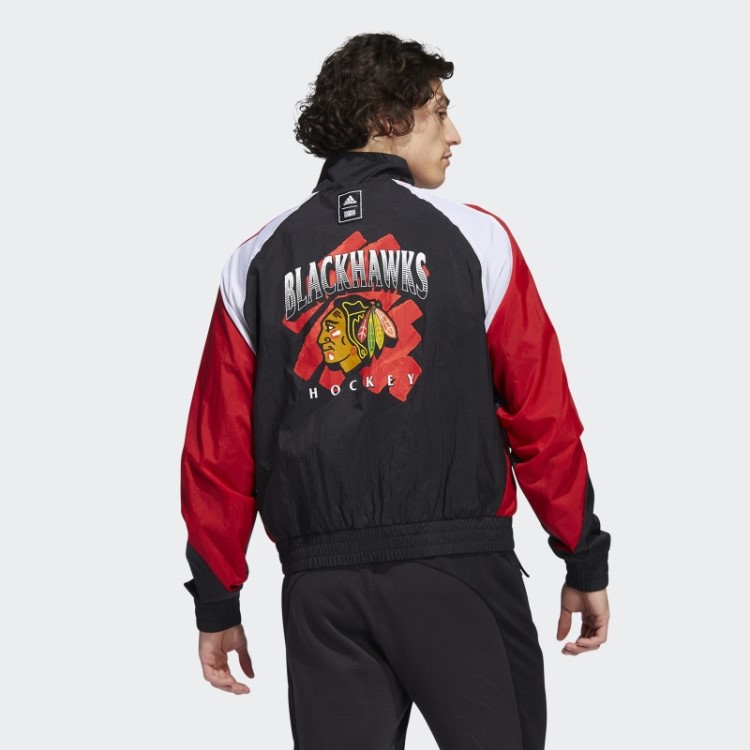Jaqueta Retrô Preta Blackhawks Adidas