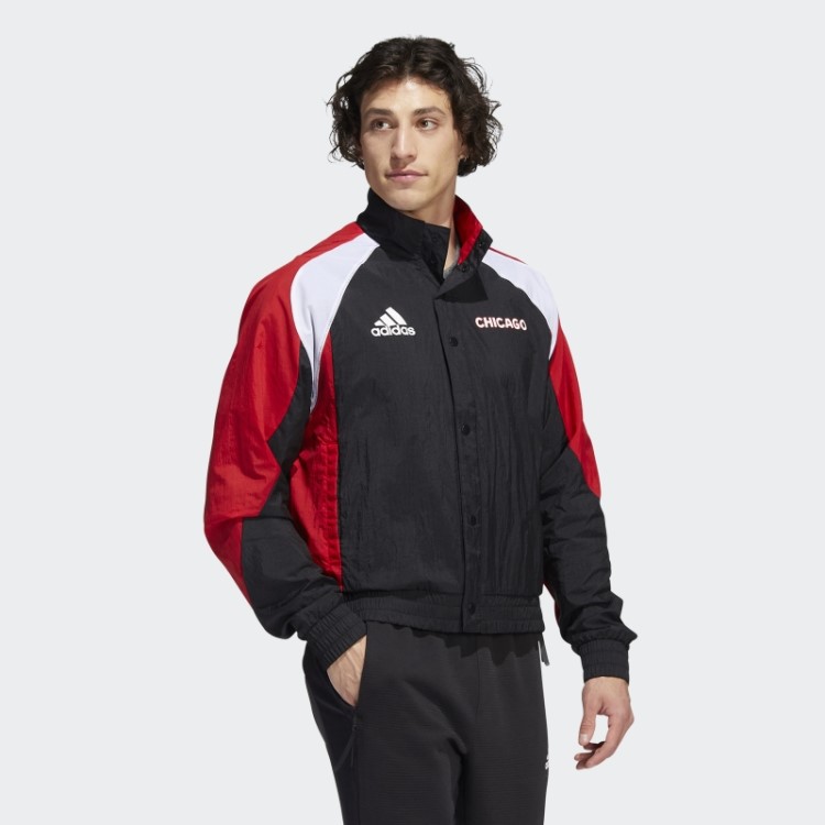 Jaqueta Retrô Preta Blackhawks Adidas