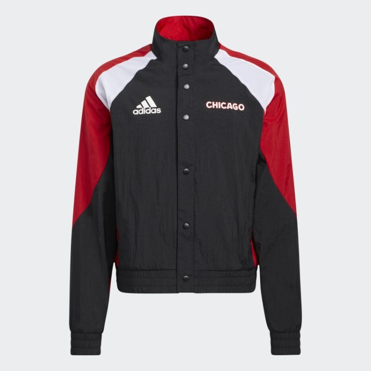 Jaqueta Retrô Preta Blackhawks Adidas