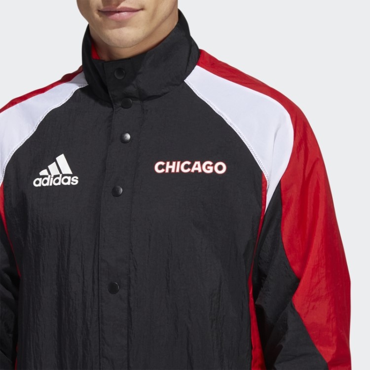 Jaqueta Retrô Preta Blackhawks Adidas