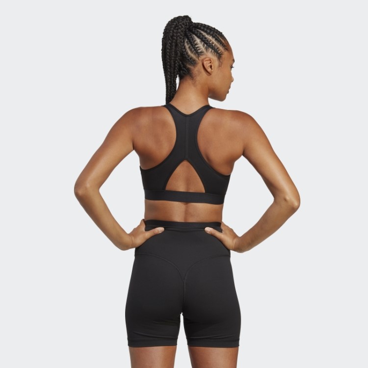 Sutiã Esportivo De Suporte Médio Preto Adidas Estiloso