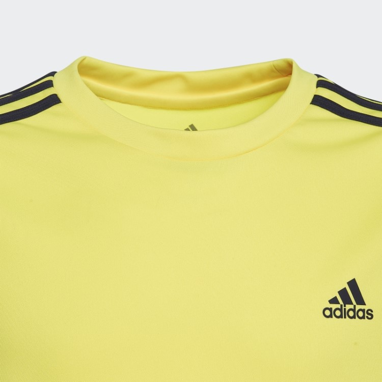 Adidas Designed 2 Move 3 Listras Camiseta Amarela