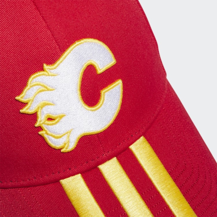 Boné Ajustável Com As 3 Listras Calgary Flames Multi Adidas