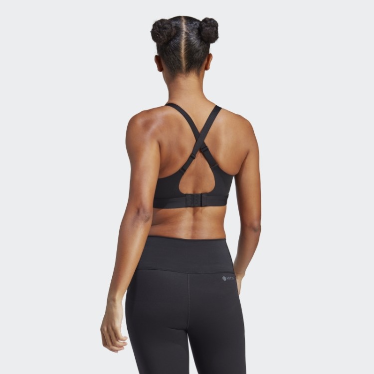 Sutiã De Treinamento De Alto Suporte De Impacto Sob Medida Preto Adidas