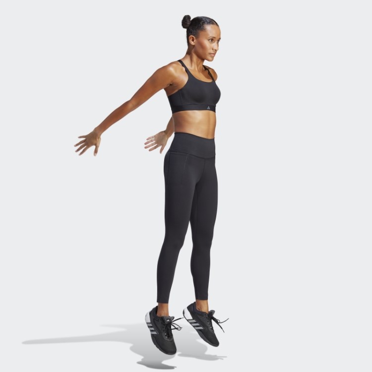 Sutiã De Treinamento De Alto Suporte De Impacto Sob Medida Preto Adidas