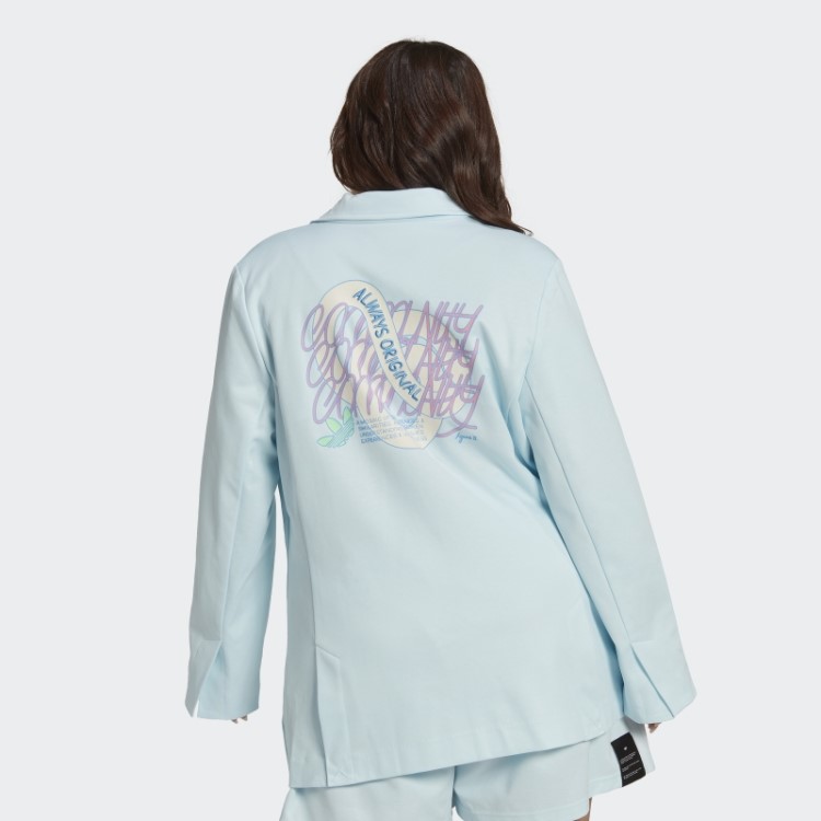 Blazer (plus Size) Azul Adidas
