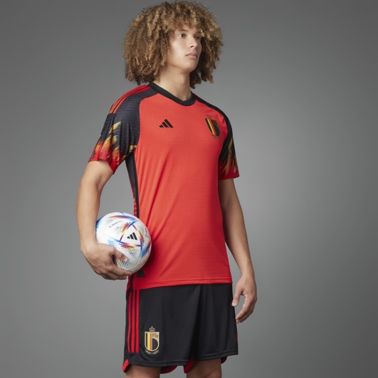 Belgica 22 Home Autêntico Jersey Vermelho Adidas