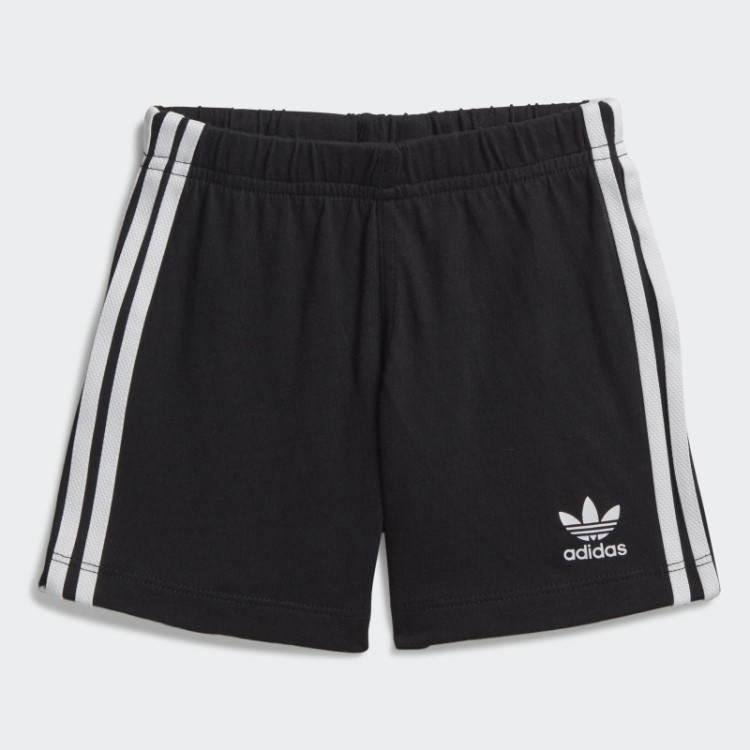 Conjunto De Camiseta Com Shorts Trefoil Adidas Moda Preta