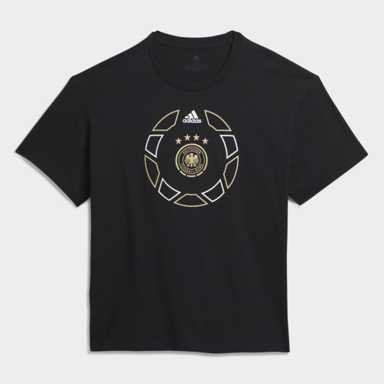 Camiseta Oversized Preta Da Alemanha Para A Copa Do Mundo (tamanho Grande) Adidas