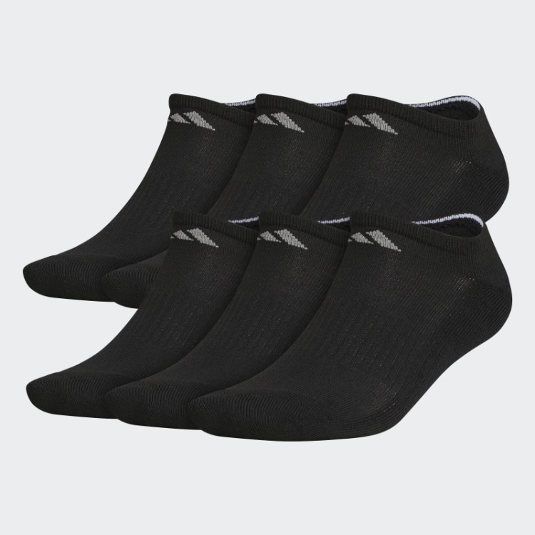 Meias Atléticas Pretas Acolchoadas No-show 6 Pares Adidas
