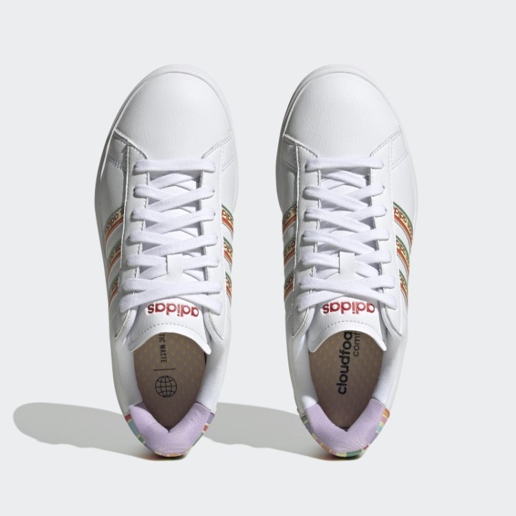 Adidas Grand Court Cloudfoam Estilo De Vida Court Comfort Shoes Vermelho Exuberante