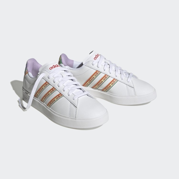 Adidas Grand Court Cloudfoam Estilo De Vida Court Comfort Shoes Vermelho Exuberante