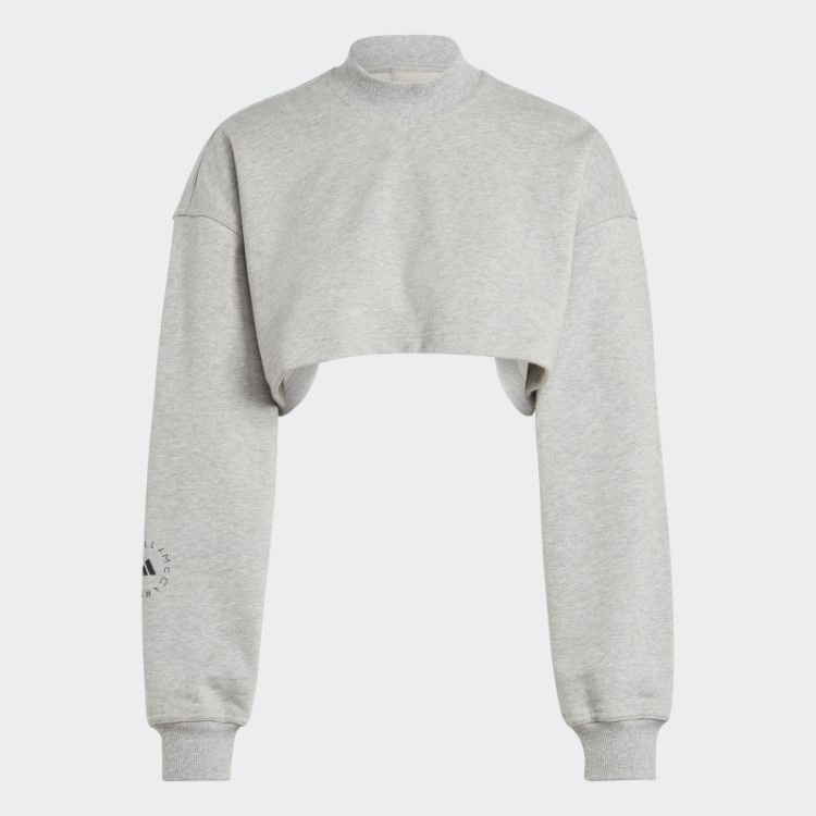 Moletom Cropped Fashion Cinza Médio Adidas By Stella Mccartney Truecasuals