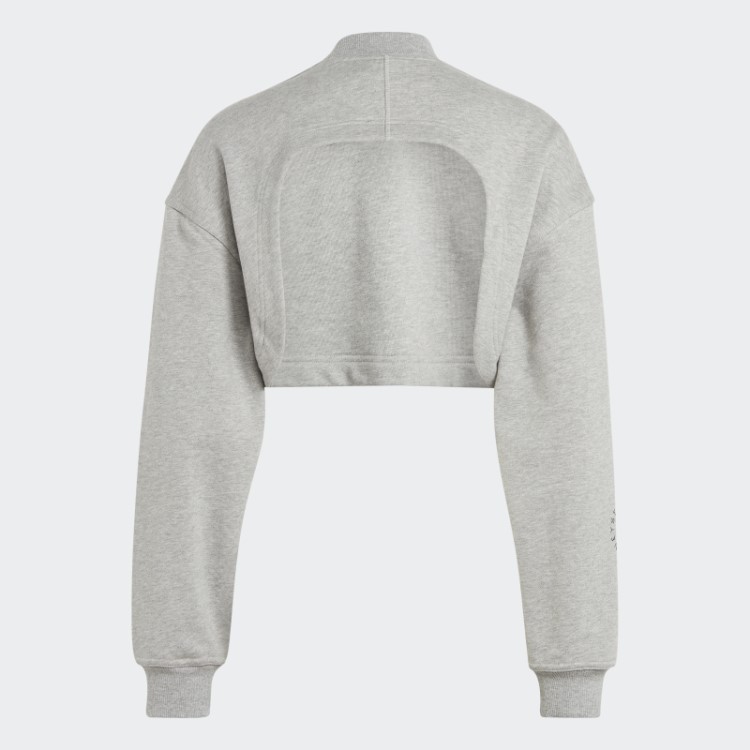 Moletom Cropped Fashion Cinza Médio Adidas By Stella Mccartney Truecasuals