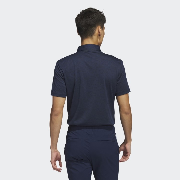 Adidas Camisa Polo Golf Jacquard Texturizada Azul Marinho