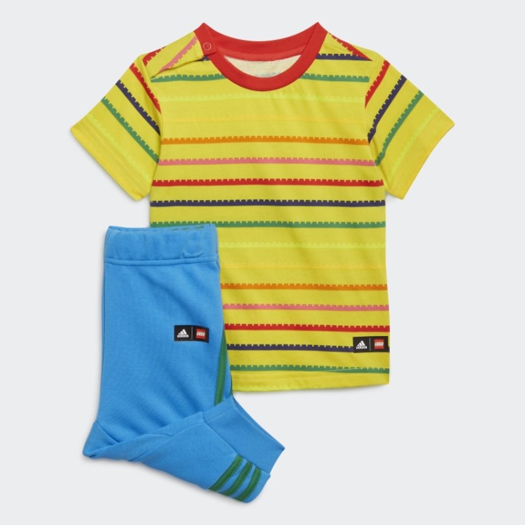 Conjunto Amarelo Adidas X Classic Lego E Calça 3/4 Fashion