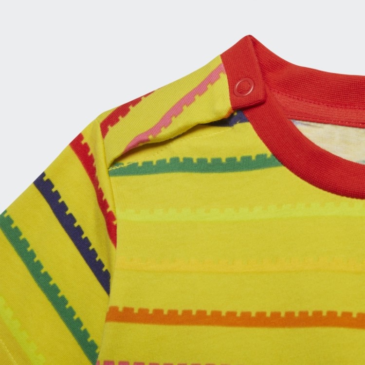 Conjunto Amarelo Adidas X Classic Lego E Calça 3/4 Fashion