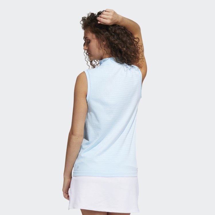 Camisa Polo Sem Manga Primeknit Azul Adidas