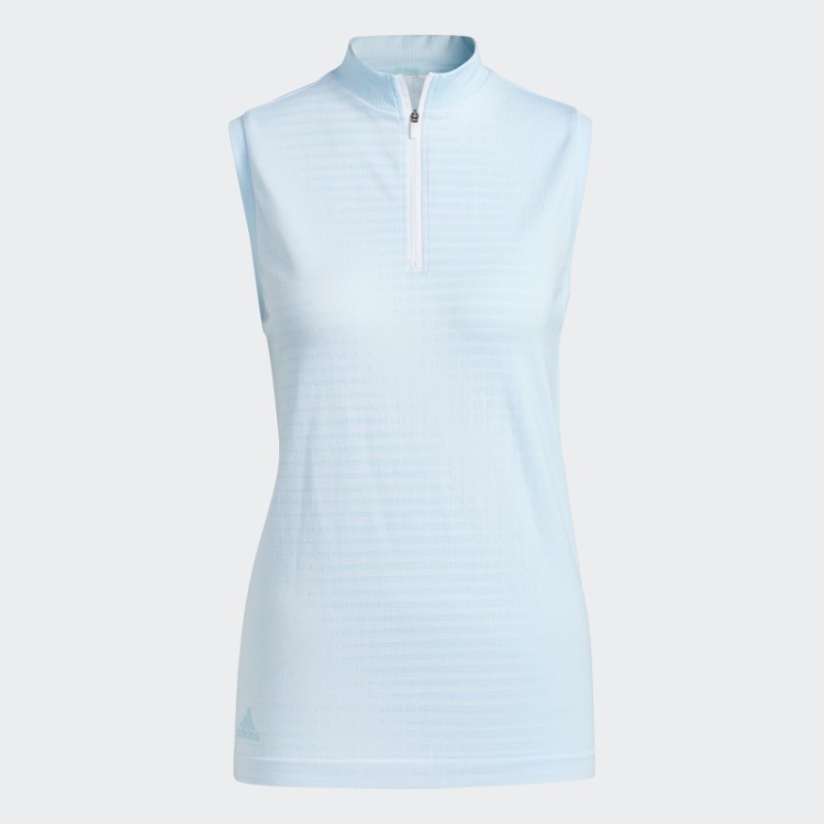Camisa Polo Sem Manga Primeknit Azul Adidas