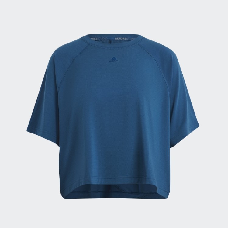 Camiseta Adidas Marine Aeroready Com Amarração Nas Costas