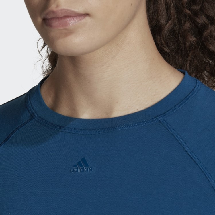 Camiseta Adidas Marine Aeroready Com Amarração Nas Costas