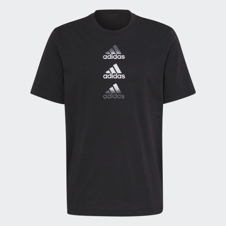 Camiseta Preta Adidas Com Logotipo Projetado Para Mover